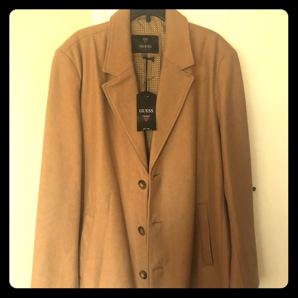 Guess Wool Camel Top Coat - XXL